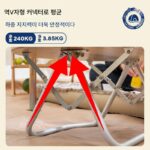 야외 알루미늄 합금 접이식 소형 원형 테이블 휴대용 대나무 접이식 테이블 캠핑 자가 운전 장비 공급 - 이미지 2