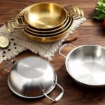 골든 더블 이어 한국식 신라면 냄비 특대 두께 스테인리스 스틸 해산물 군용 냄비 레스토랑 상업용 크리에이티브 더블 이어 소형 냄비 - 이미지 4