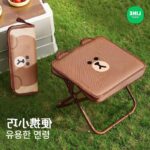 Ximan Home 고급 접이식 브라운 야외 곰 캠핑 피크닉 장비 미니 벤치 Maza 휴대용 소형