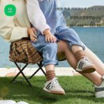 Ximan Home 고급 접이식 브라운 야외 곰 캠핑 피크닉 장비 미니 벤치 Maza 휴대용 소형 - 이미지 3