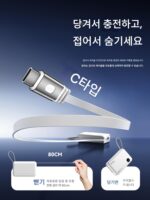 2025년형 National 3C 인증 신형 파워뱅크 내장형 케이블 20000mAh 65W 초고속 충전 갈륨 나이트라이드 AC 플러그 Apple 16인치 대용량 수납형 케이블 노트북 파워뱅크에 적합 - 이미지 2