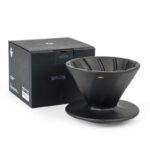 하리오 알파 필터컵 01 핸드브루 커피 드립 필터컵 세라믹 V60 오목 리브 실 - 이미지 4