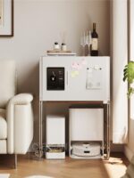 선반 위 청소 로봇 Yunjing 고양이 모래 트레이 사이드 테이블 소파 TV 수납 거실 스테인리스 스틸