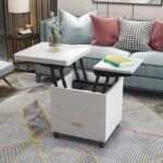 텔레스코픽 겸용 거실 식탁 들어올리고 변형 통합 가정용 접이식 소형 아파트 다기능 커피 테이블 들어올리기