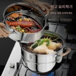 독일산 316 스테인리스 스틸 찜통 식품 등급 타임드 찜통 가정용 농축 찜통 대용량 다층 찜통 - 이미지 3