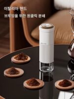 Lumo 휴대용 엘프 커피 머신 가정용 소형 이탈리아산 반자동 야외 여행용 전기 원두 분쇄기 포함 - 이미지 4