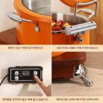 뷔페 컬러 냄비 단열로 뜨거운 음식 스테인리스 스틸 따뜻한 음식로 304 유압식 아침 식사 상업용 뷔페로 전기 가열 - 이미지 2