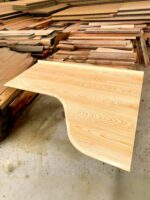 화이트 애쉬 원목 테이블 패널 식탁 원목 코너 책상 발코니 대형 보드 통나무 티테이블 느릅나무 창틀 패널 맞춤 제작