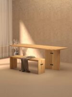 화이트 애쉬 원목 테이블 패널 식탁 원목 코너 책상 발코니 대형 보드 통나무 티테이블 느릅나무 창틀 패널 맞춤 제작 - 이미지 4