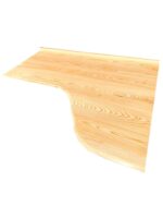 화이트 애쉬 원목 테이블 패널 식탁 원목 코너 책상 발코니 대형 보드 통나무 티테이블 느릅나무 창틀 패널 맞춤 제작 - 이미지 5