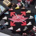 크리에이티브 aj 스니커즈 모델 벽시계 시계 덩크 조인트 3D 미니어처 신발 모델 전체 세트 남자친구 생일 선물