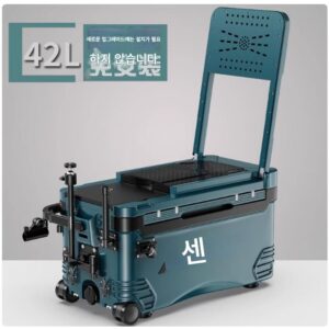 새로운 다기능 고급 낚시 상자 42L 낚시 상자 경쟁 낚시 상자 낚시 의자 바퀴 달린 낚시 장비 전체 세트