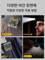 월슨 야간 낚시 헤드라이트 G7 올빼미 강력 조명 초고휘도 충전식 장수명 유도 낚시 특수 캡 클립 조명 - 이미지 5