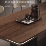 록 플레이트 섬 식탁 통합형 접이식 홈 이탈리안 미니멀리스트 레스토랑 섬 소형 주방 ​​역전 테이블 - 이미지 3