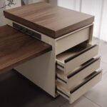 록 플레이트 섬 식탁 통합형 접이식 홈 이탈리안 미니멀리스트 레스토랑 섬 소형 주방 ​​역전 테이블 - 이미지 5