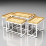 쇼핑몰 하이앤로우 테이블 디스플레이 스탠드 슈퍼마켓 타이중 Z 아일랜드 스태킹 스탠드 스톨 과일 가게 디스플레이 스탠드 기타 - 이미지 3