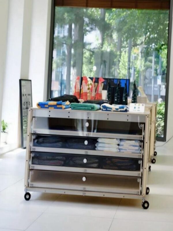 오션 보드 아일랜드 워터 테이블 알루미늄 프로파일 아크릴 서랍 캐비닛 디스플레이 캐비닛 선반 커피 캐비닛