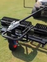 2링크 볼 픽킹 머신 골프 연습장 기계 푸시 자동 볼 픽킹 장치 4개 바구니 40개 볼 픽킹 카 볼 수집 장비 - 이미지 2