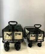 아기용 자동차가 있는 캠핑 카트 야외 캠핑카 접이식 초대형 핸드푸시 피크닉 소형 풀카트 승하차 가능 스톨카 - 이미지 2