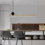 포스트모던 롱 구리 레스토랑 샹들리에 북유럽 유명 디자이너 크리에이티브 바 테이블 아일랜드 오피스 램프 - 이미지 3