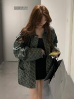 여성용 미국 레트로 데님 셔츠 재킷 2025년 봄/여름 핫세일 중간 길이 루즈 스위트 쿨 재킷 캐주얼 탑 - 이미지 4