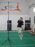 배드민턴 하이볼 트레이너 스윙 트레이너 싱글 더블 트레이닝 트레이닝 전문가 조절식 휴대용 - 이미지 2