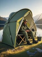 싱글 사이클링 텐트, 싱글 솔저 텐트, 낚시 텐트, 자전거 텐트, 보관 텐트, 캠프 침대 없음