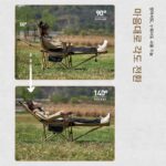 Junhuashi 야외 레저 캠핑 휴대용 접이식 의자 라운지 의자 낚시 의자 봄 나들이 접이식 의자 - 이미지 3