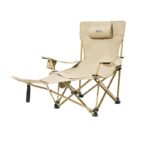 Junhuashi 야외 레저 캠핑 휴대용 접이식 의자 라운지 의자 낚시 의자 봄 나들이 접이식 의자 - 이미지 4