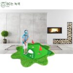 BC 어린이 실내 퍼팅 연습기 홈 유소년 골프 시뮬레이션 잔디 그린 훈련 카펫 매트 - 이미지 2