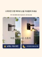 태양광 실외 벽등 정원 조경 레이아웃 홈 발코니 안뜰 장식 방수 벽 분위기 조명 - 이미지 4