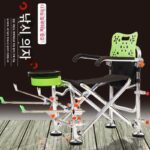 낚시의자와 낚시대 2-in-1 202s2 유럽스타일 초경량 소형 낚시상자 완전 접이식 3피스 풀세트 - 이미지 4