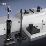 Dreame H14 듀얼 바닥 스크러버는 180도 각도로 평평하게 놓이며, 습식 및 건식 겸용 흡입 및 걸레질 기능이 통합된 드림 진공 청소기입니다. - 이미지 4