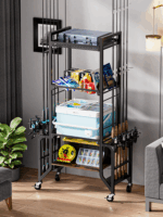 낚시 장비 진열대 바닥 선반 이동식 카트 선반 낚시 상자 낚시 의자 다기능 낚싯대 진열대