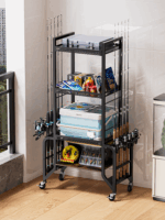 낚시 장비 진열대 바닥 선반 이동식 카트 선반 낚시 상자 낚시 의자 다기능 낚싯대 진열대 - 이미지 2