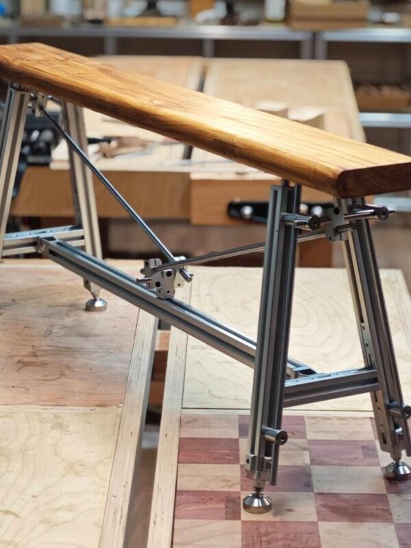 알루미늄 프로파일 광축 크리에이티브 디자인 오션보드 롱벤치 블랙 홈 다이닝 테이블 벤치 월넛 컬러 통나무 스툴