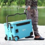 낚시의자 2023 2in1 낚시상자 수납 낚시도구 풀세트 고급 낚시벨트 휠 앉을 수 있는 다기능 새 상자 - 이미지 4