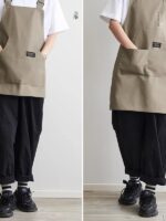 방수 이발사 캔버스 앞치마 커피숍 책 바 레스토랑 주방 가정 작업복 남녀 맞춤 인쇄 - 이미지 4