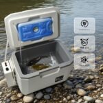 새로운 낚시 상자 초경량 소형 낚시 상자 살아있는 새우 산소 상자 산소 펌프 스트림 야생 낚시 산소 살아있는 물고기 상자 새우 상자 - 이미지 3