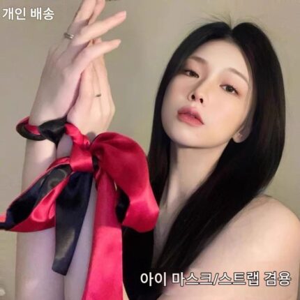 블랙아웃 마스크, 불투명한 손으로 묶은 눈가리개, 리본, 금욕용 끈, 일본식 로리타 스타일 눈가리개