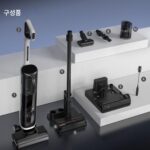 Dreame H14 듀얼 바닥 스크러버는 180도 각도로 평평하게 놓이며, 습식 및 건식 겸용 흡입 및 걸레질 기능이 통합된 드림 진공 청소기입니다. - 이미지 4