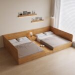 원목 어린이 침대 2인 가족 침대 부모-자녀 침대 다다미 4인 가족 접합 낮은 침대 확장 플랫폼 사용자 정의 - 이미지 2