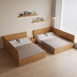 원목 어린이 침대 2인 가족 침대 부모-자녀 침대 다다미 4인 가족 접합 낮은 침대 확장 플랫폼 사용자 정의 - 이미지 3