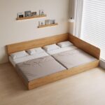 원목 어린이 침대 2인 가족 침대 부모-자녀 침대 다다미 4인 가족 접합 낮은 침대 확장 플랫폼 사용자 정의 - 이미지 4