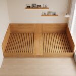 원목 어린이 침대 2인 가족 침대 부모-자녀 침대 다다미 4인 가족 접합 낮은 침대 확장 플랫폼 사용자 정의 - 이미지 5