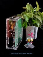 ITX 산업용 제어 보드 3.52.5 하드 드라이브 NAS 소형 섀시 미니 DIY 아크릴 유기 유리 170 마더보드 상자 - 이미지 4