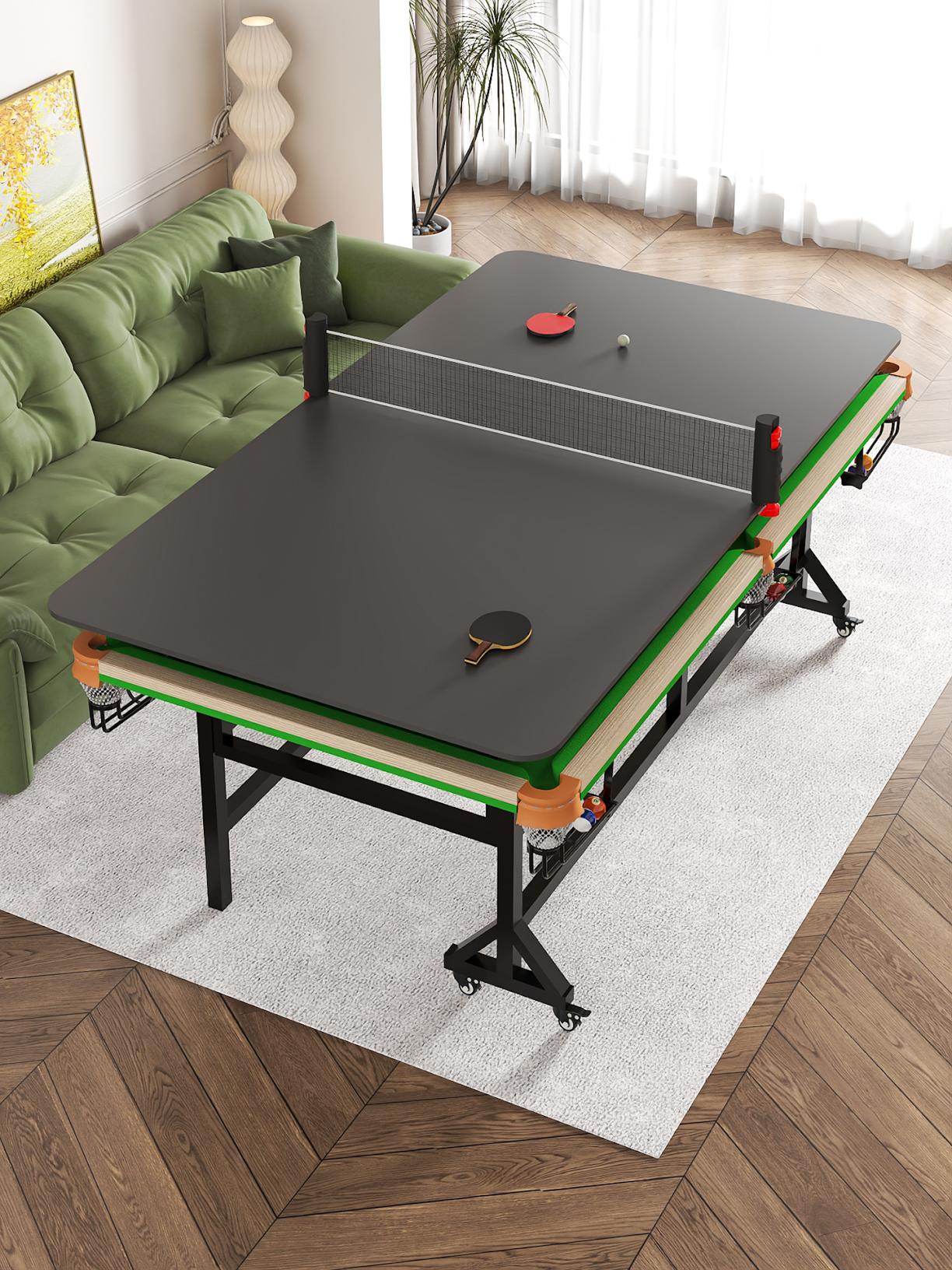 main_926895833117_0-1 탁구대와 당구대 2인1 가족용 스탠다드 성인용 접이식 대형 부모-자녀 더블 성인 가족용 당구대 - 이미지 1