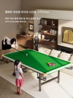 탁구대와 당구대 2인1 가족용 스탠다드 성인용 접이식 대형 부모-자녀 더블 성인 가족용 당구대 - 이미지 2