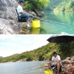 낚시 의자 2개 1개 낚시 상자 휴대용 낚시 접이식 의자 1개 낚시 의자 낚시 상자 2개 1개 낚시 좌석 세트 - 이미지 3