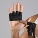 스포츠 피트니스 장갑 사이클링 트레이닝 남성용 철봉 풀업 특수 팜 가드 여성용 4개 손가락 미끄럼 방지 및 굳은살 방지 - 이미지 3